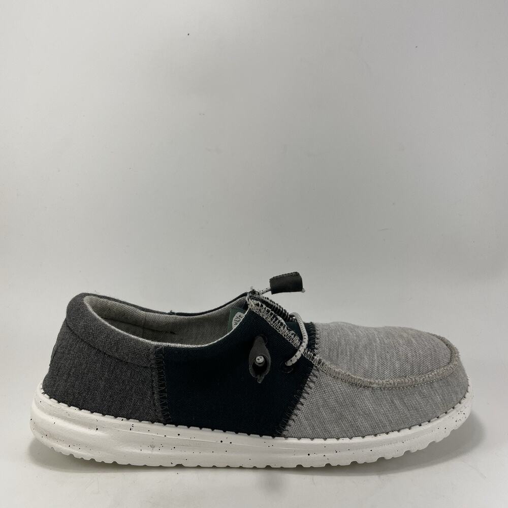 Hey Dude Wendy Tri Varsity Womens Size 9 Gray Cotton Slip On Casual Lightweight